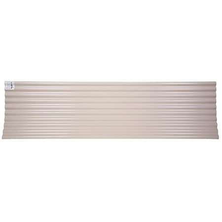 SeaCoaster Series Roof Panel, 12 Ft L, 26 In W, Corrugated Profile, Vinyl, Opaque Tan